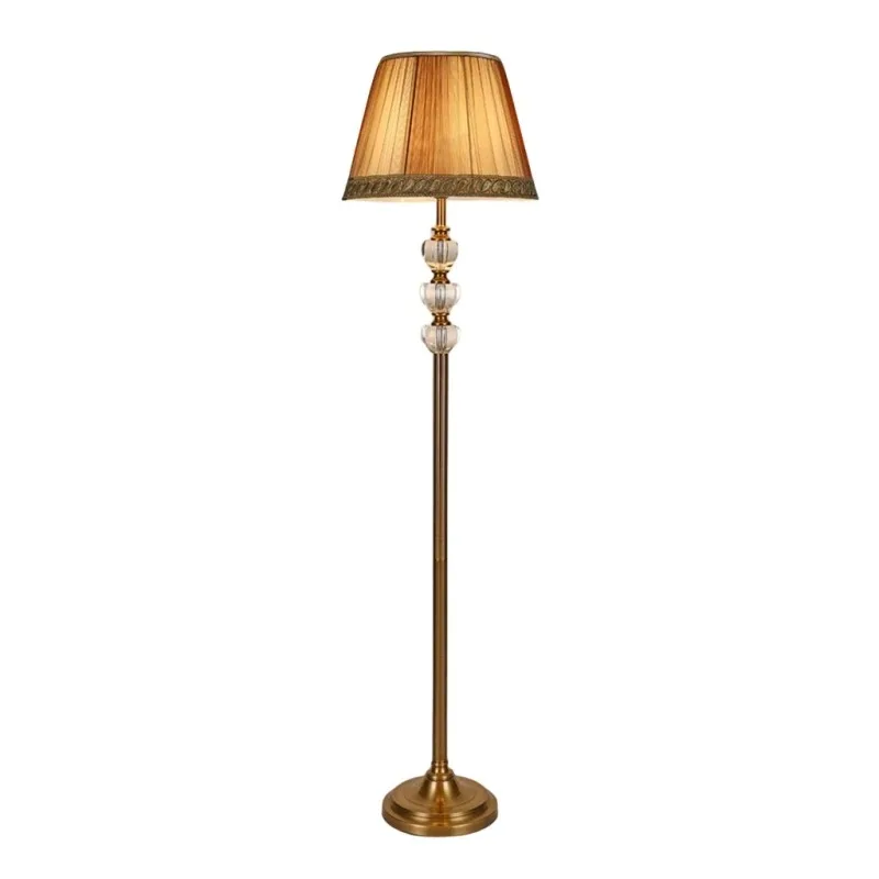 Modern floor lamp living room art bedside bedroom Nordic designer luxury brass vertical crystal floor lamp