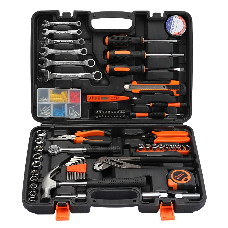 72PCS Professional Portable Household Cross Screwdriver Combination Wrench Combination Plier Tools Set