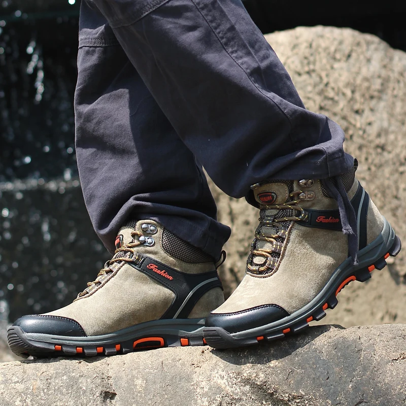high quality winter weart outdoor high-top hiking shoes