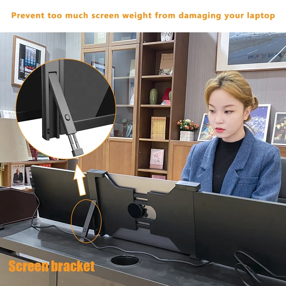 13 3 дюймовый экран для ноутбука двойной монитор USB C портативный подходит MAC и