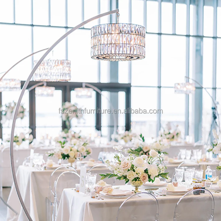 White Gold Black Wedding Light Props Crystal Chandelier Stand Luxury Party Events Wedding Chandelier Hanger