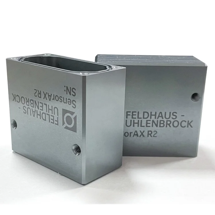 Precision machining grey anodized laser engraved CNC aluminum milling and drilling aluminum sensor box