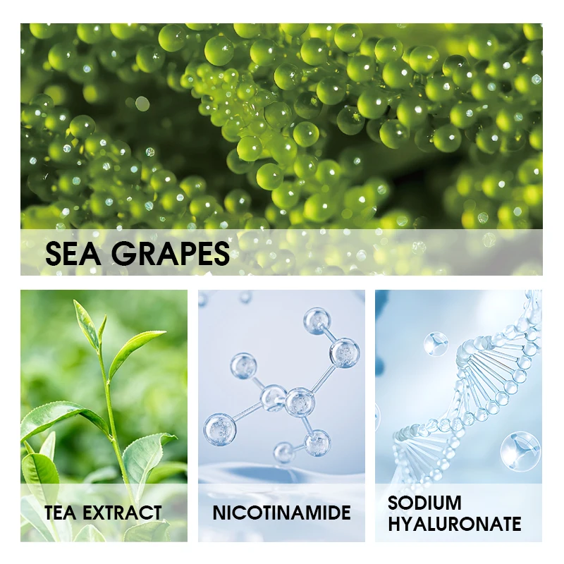 Korean Products Made in Korea Skin Care Set Cruelty-free Moisturizer Firming and Tea Tree & Sea Grapes Skin Care Brightening Set