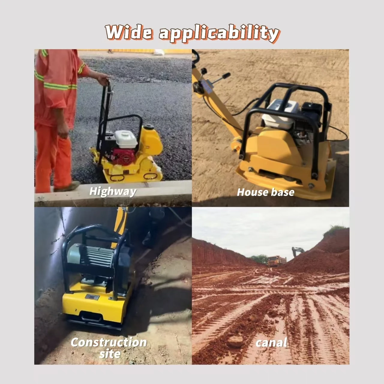 Customized Engine Automatic Soil Compactor Electric Road Roller Compactor New Hydraulic Vibrating Plate Soil Compactor