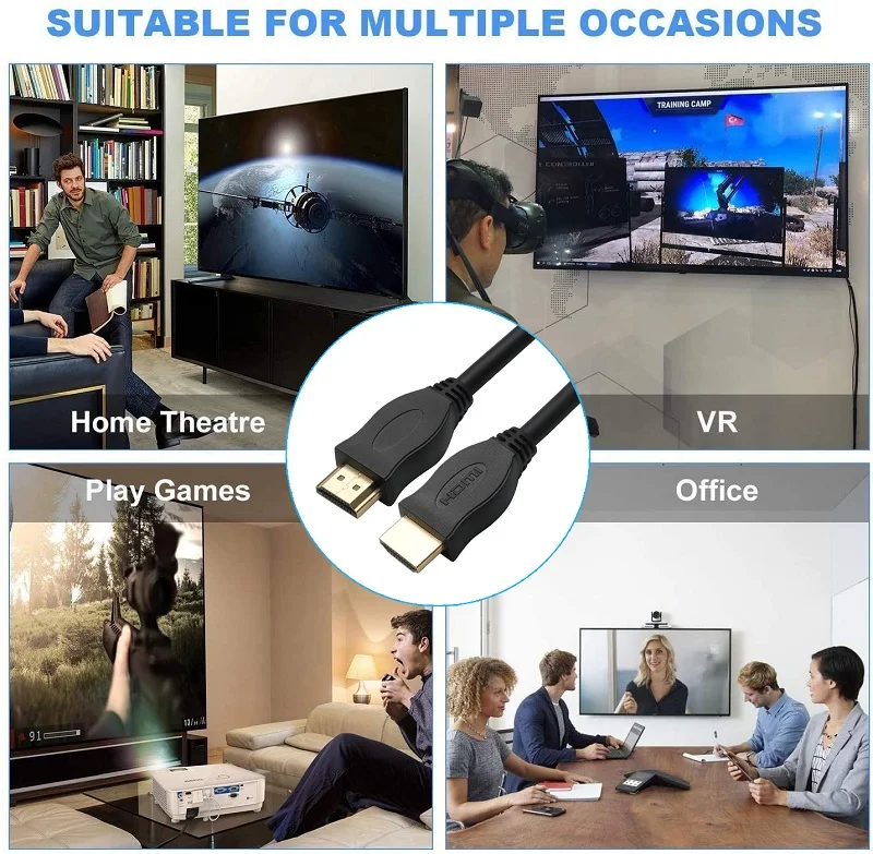 2024 Newest Cheap Price 15M 20M 30M 50M 4K60Hz HDTV Cable Premium 28AWG TV HDTV Cable Video Cable For Laptop Monitor HD TV