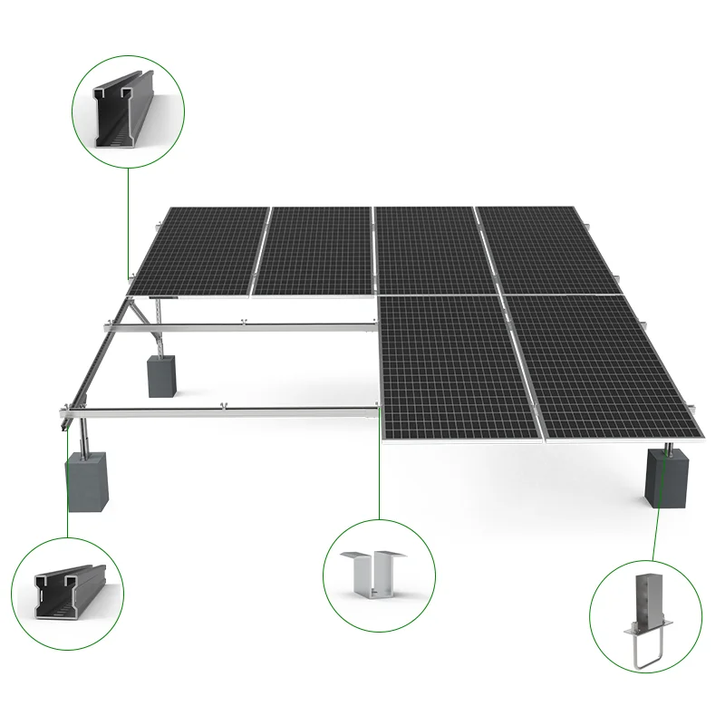 Cheap Price High Strength Zn-Al-Mg Steel Solar Mounts Grounding Screw Concrete Foundation Panel Install Kit