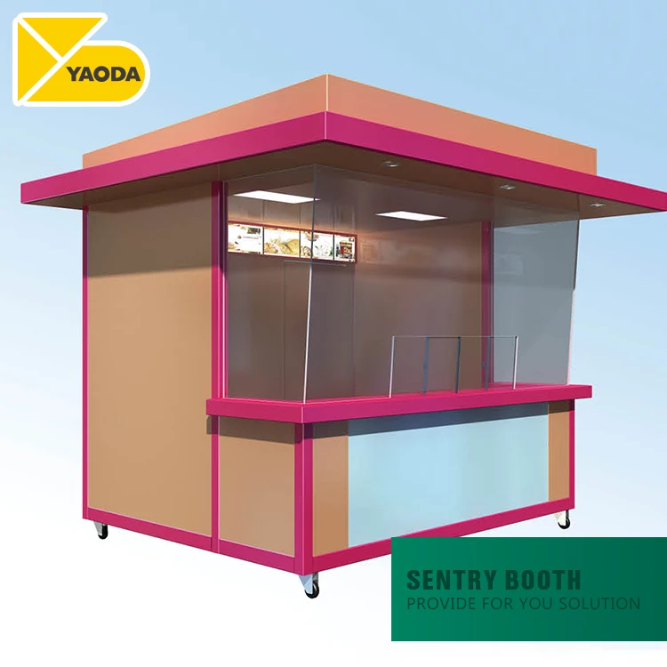 Prefab food kiosk bathroom modular pods car park security booth portable registration booth