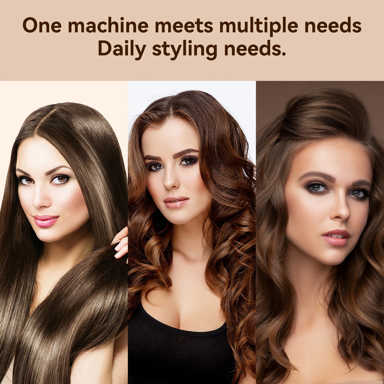 Foldable 6 in 1 Hair airstyler Blow Dryer Brush Straightener 60000RMP Hot air Comb Multi styler wrap Hair Curler Curling irons