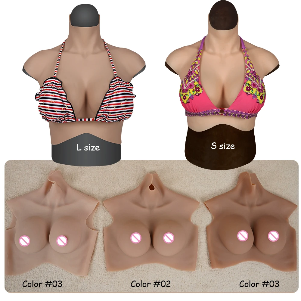 man to woman transvestite solid big cup L size silicone breast plate for crossdresser breastplate huge fake boobs costume