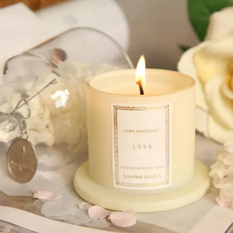 Lovely Eco-friendly Natural Soy Wax Scented Candle Long Shape Wholesale Condition Home Decoration Gift Box Jar