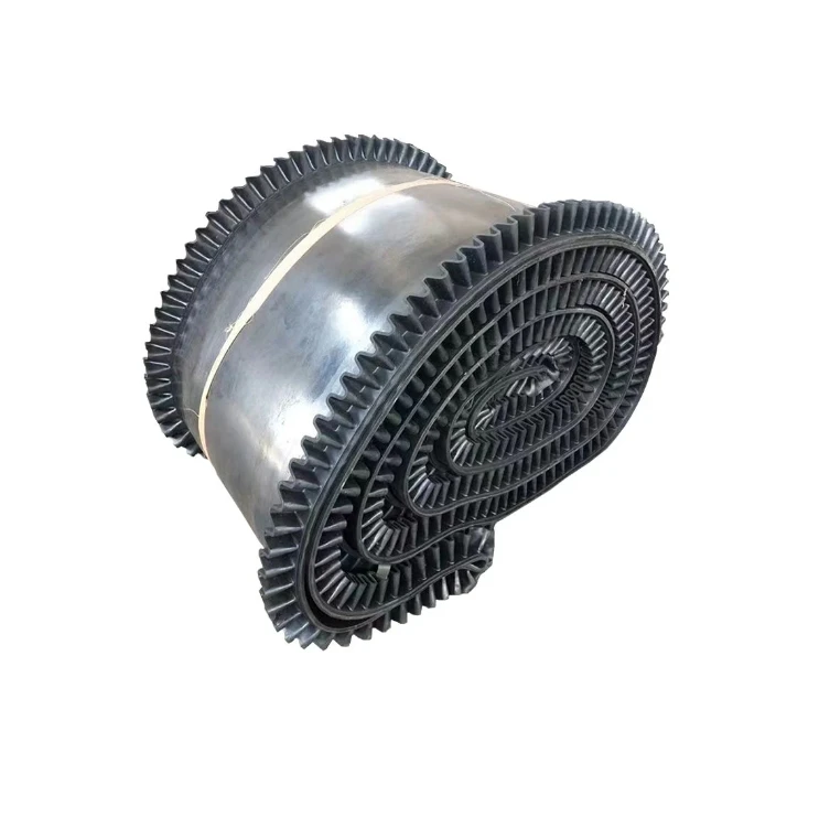 Super high quality Vertical Wave Rubber Sidewall Corrugated Conveyor Belt for Wall Stand