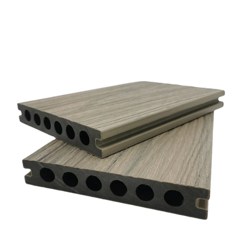 Manufacturer wood plastic composite decking waterproof Anti-UV Co-extruded wpc decking made in china