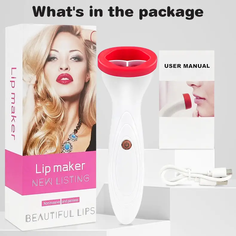 USB Rechargeable Automatic Lip Plumper Instrument Electric Lip Enhancer Plumping Device