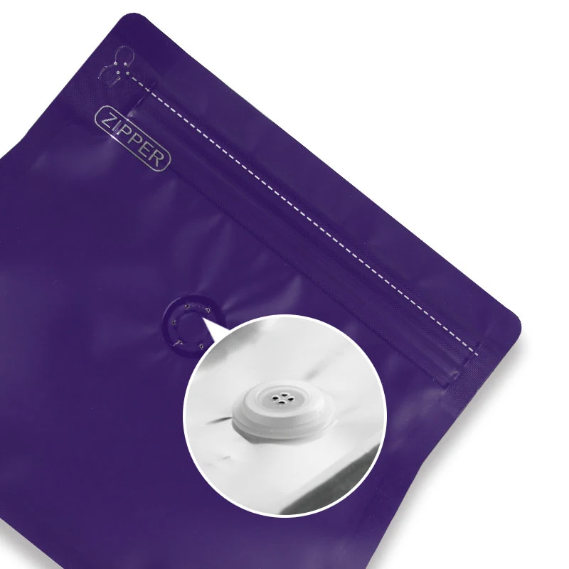 white black purple diamond shaped standing coffee bean pouch snack packaging bag with zipper full size