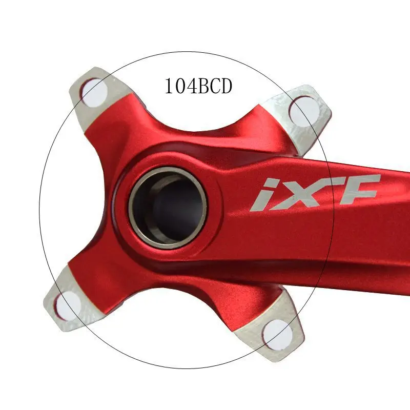 8/9/10 Speed 104BCD Single Disk Mountain Bike Hollow Tooth Plate Bicycle Crank Left Right Set