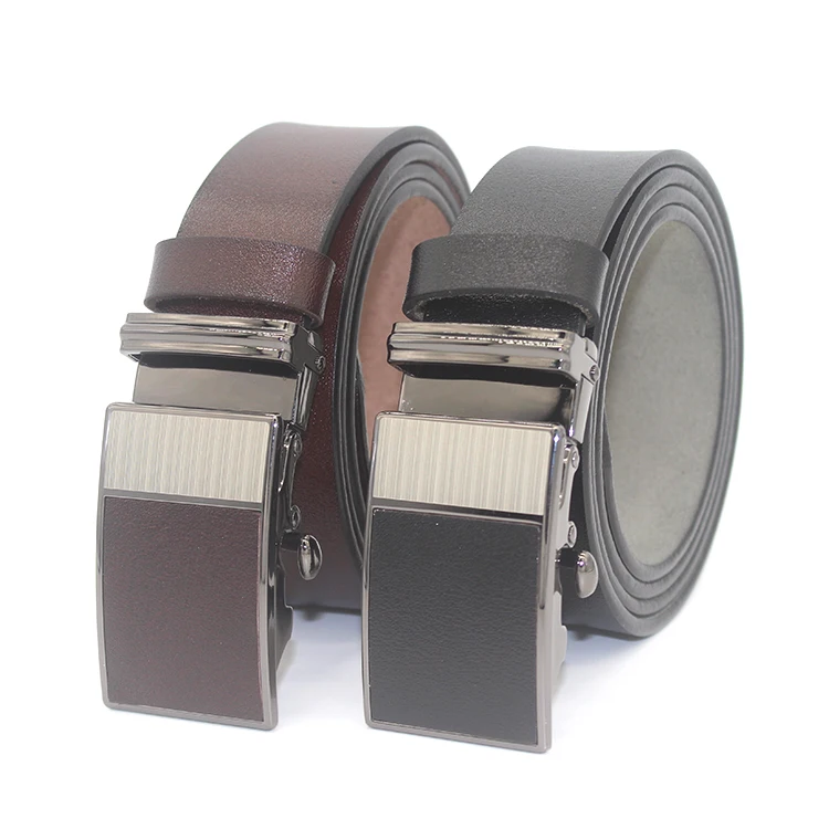  High Quality Metal Buckles Split Genuine Leather Waist Men Designer Western