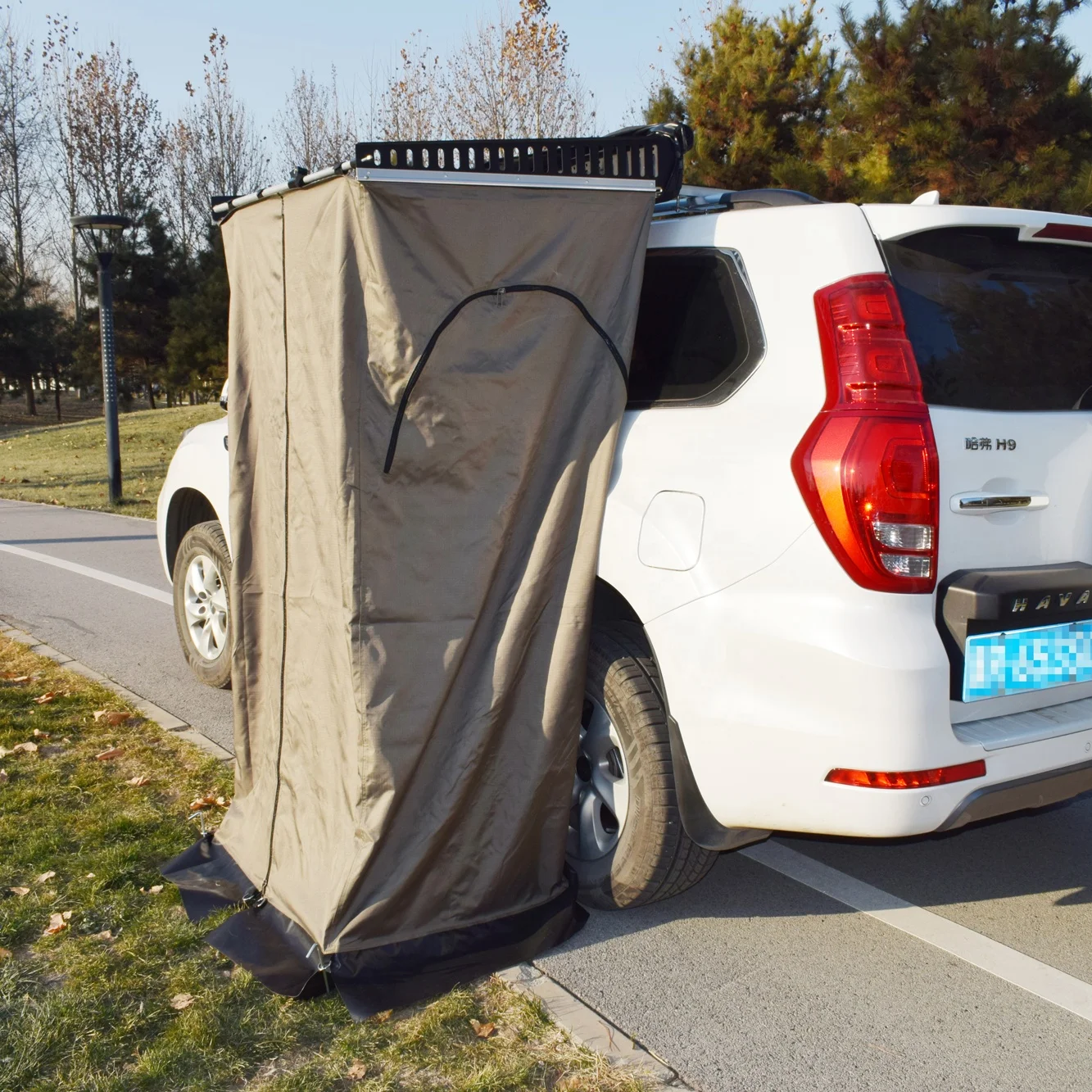 Vehicle Mounted Portable Shower Tent Ensuite Dressing Room Changing Room Removable Toilet Tent