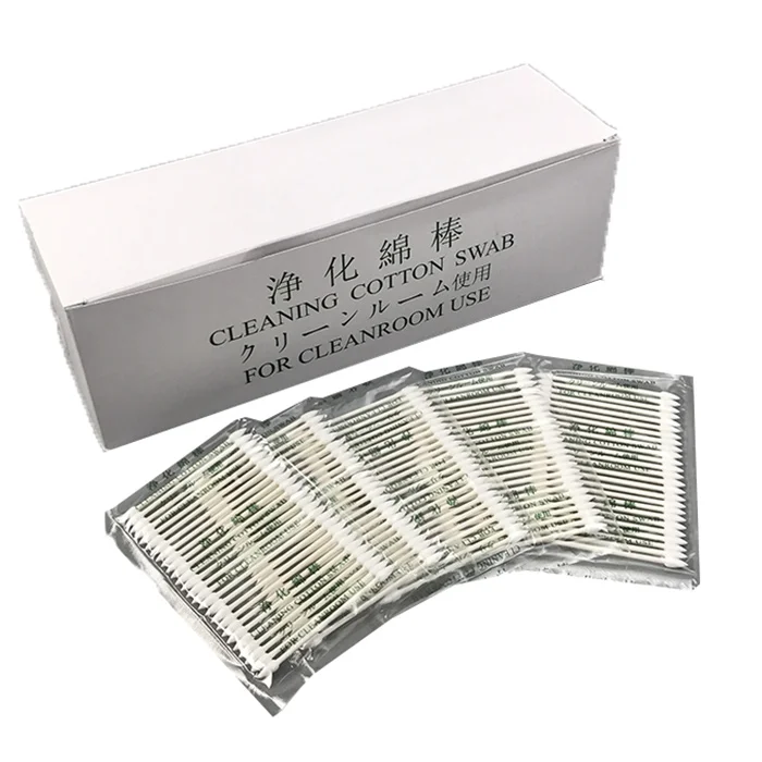 Eco Friendly Lens Industrial Cleaning Lint Free Disposable Huby 340 Paper Stick Cleanroom Cotton Swabs