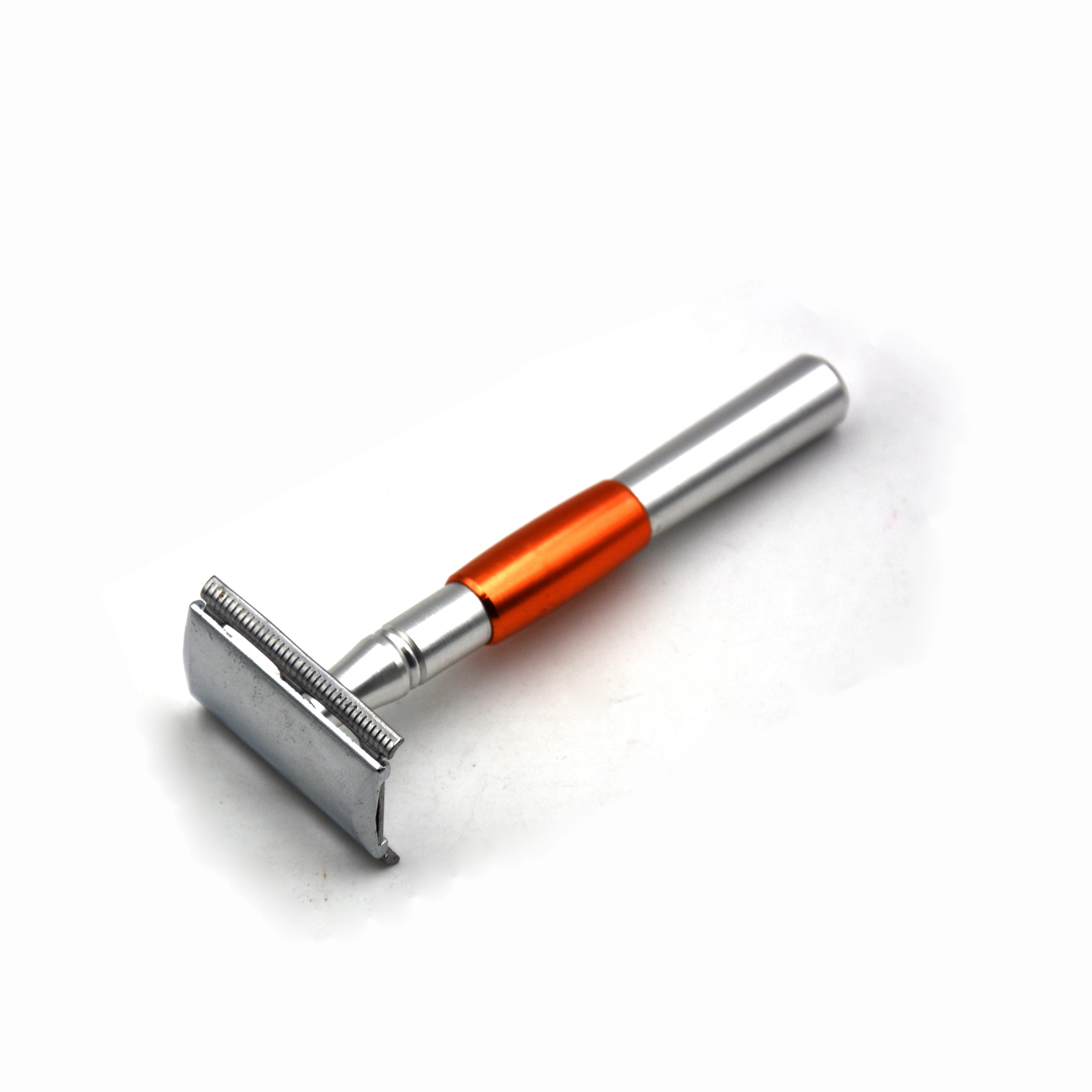 White Private label stainless steel handle safety biodegradable razor barber