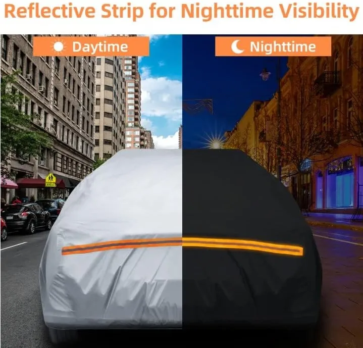 Outdoor UV Protection Auto Cover Universal All Weather Sedan 210t Polyester Waterproof  Car Cover for SUV Car