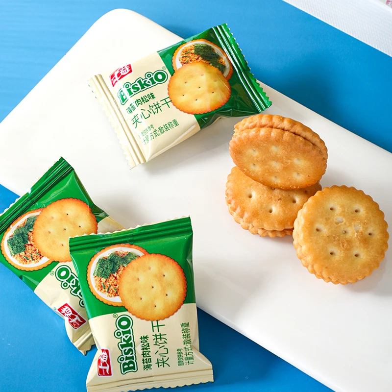 Delicious snacks 308g cream cracker biscuits Sea salt cheese biscuits wholesale cookies accessories Sandwich Biscuit