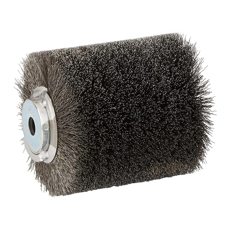 Stainless Steel Wire Wound Roller Brush For Polishing Wooden Floors