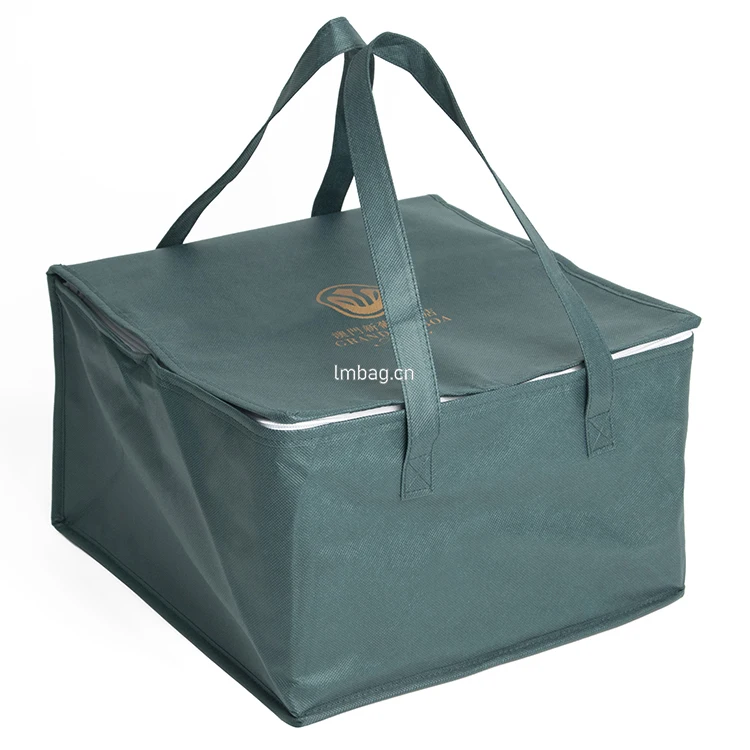 Non Woven Cooler Bags Custom Printed Logo Insulated Bag For Food