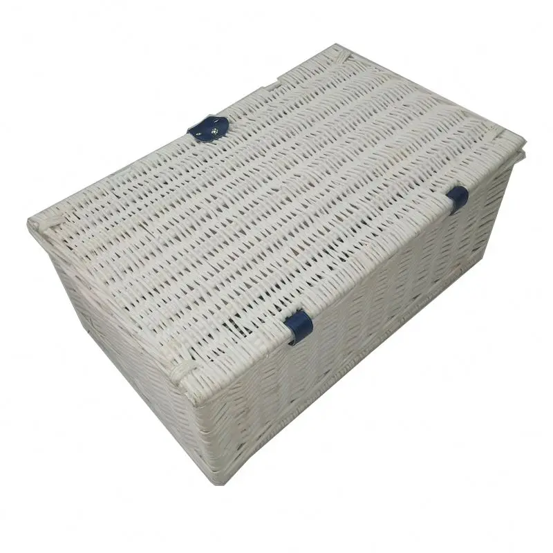 Portable picnic basket set wicker baskets