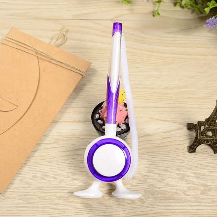 Various Kinds High Class Metal Plastic Table Desk Stand Logo Custom Printing Counter Pen With Chain String