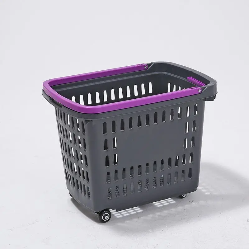 Hand Basket Inner Handle  28L/20L Common Shopping Equipment Supermarket Plastic Hand Basket