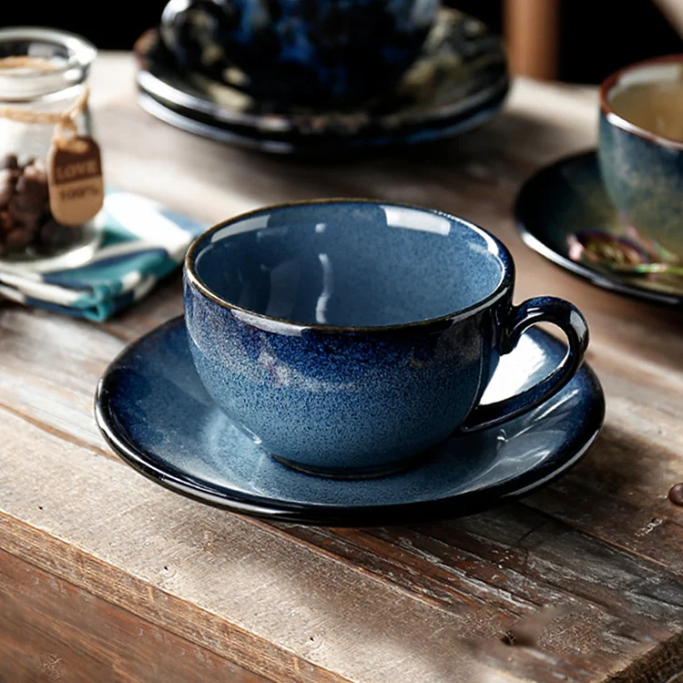 
Arabian Style Kiln Change Coffee Cup and Saucer 