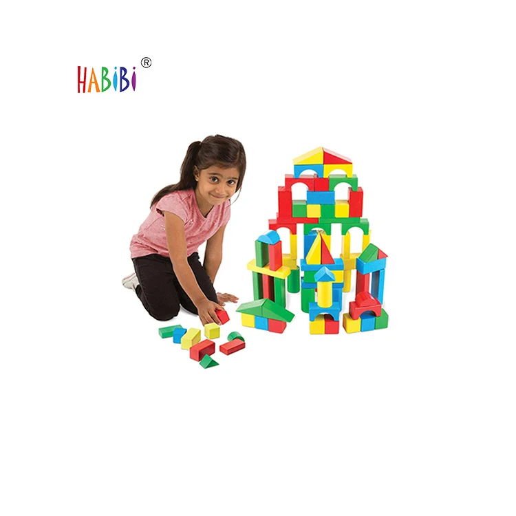 Wholesale Wooden Building Blocks Unfinished Montessoir  Wooden Educational Toys Wood Toy Blocks