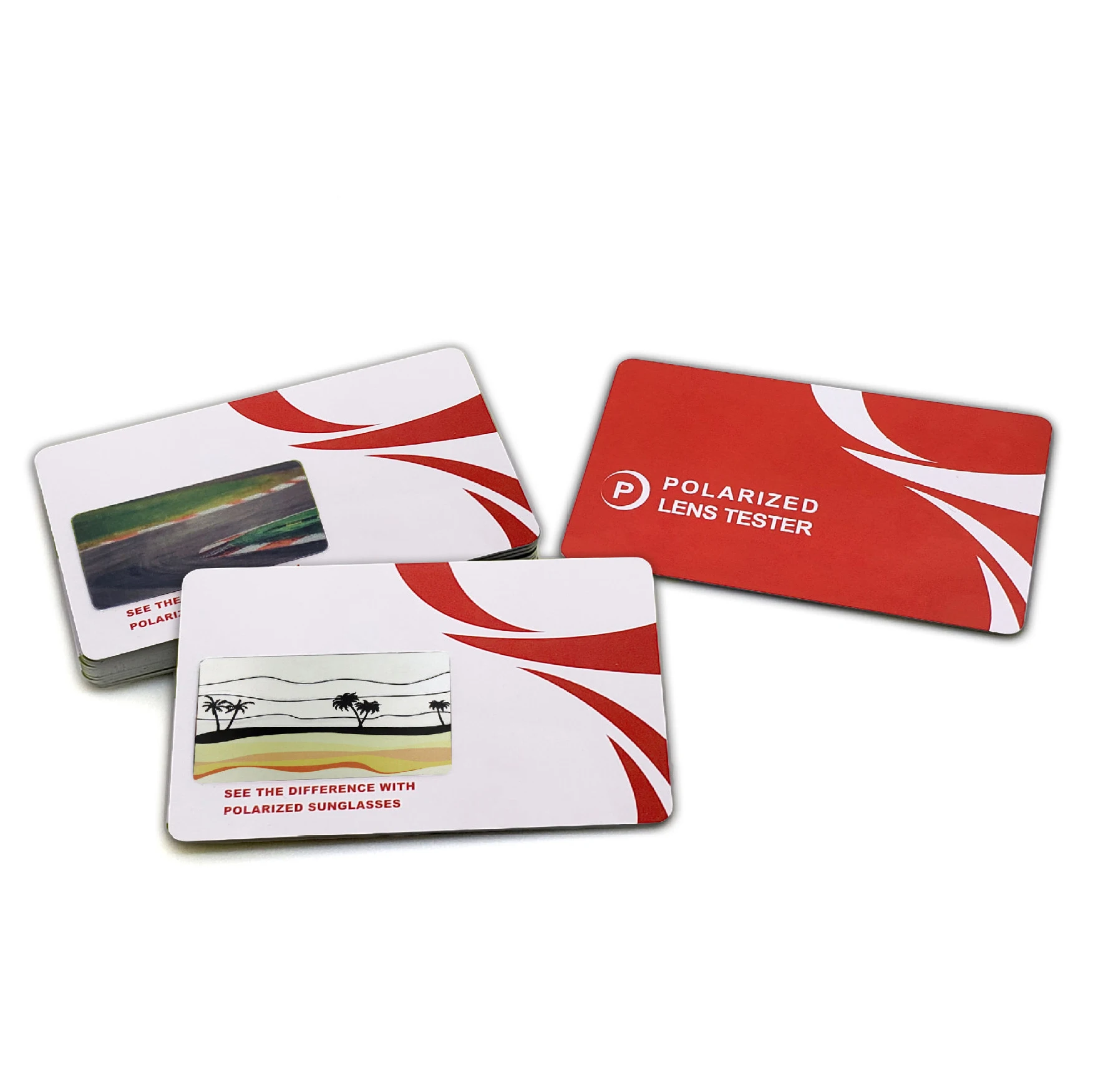 Customization PVC Tester Cards Chromatic Sunglasses Polarized Sunglasses Test Picture