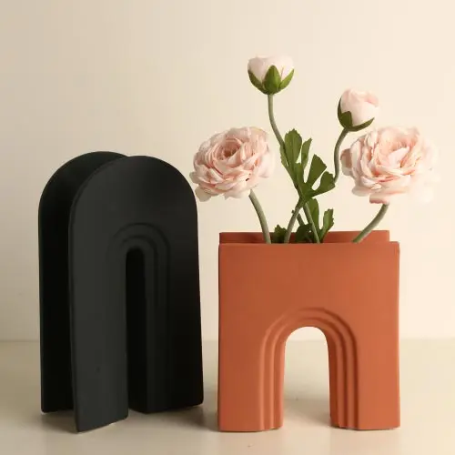 Lanborui Ceramic Vase Modern Design Ceramic Flower Vase Simple Living Room Home Table Decoration Creative Decoration Home Decor
