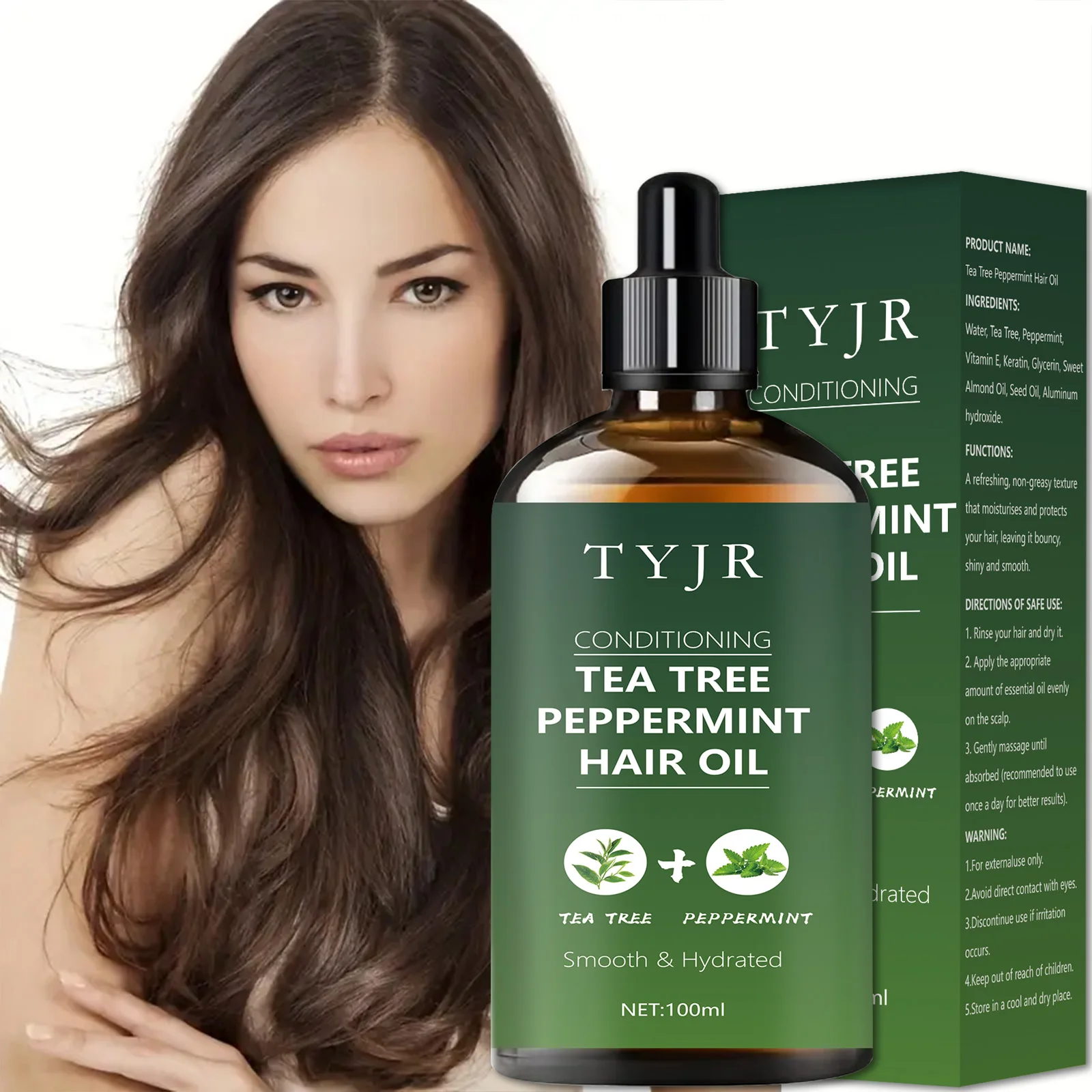 Mint essential oil for men and women scalp care essence hair care tea tree essential oil