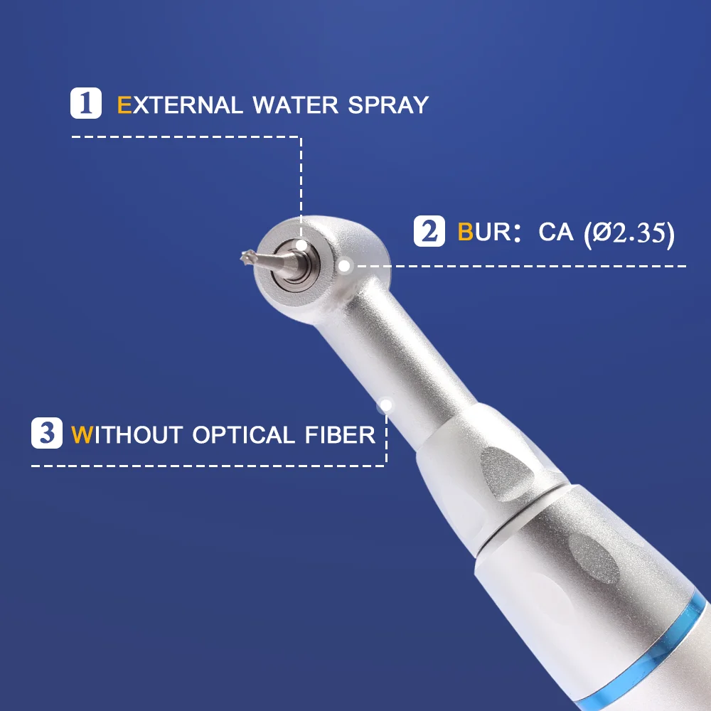 AI-EC Series Blue Ring Dental Laboratory Handpieces 1:1 Drive CA/FG Burs for General/Prophylaxis/Endodontic Application