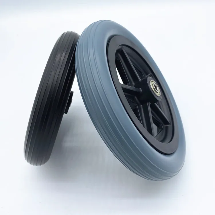 Durable PU Foam Wheelchair Wheels Wheelchair Front Wheel Rollator Spare Parts