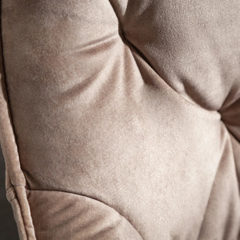 Nordic luxury kitchen sillas Upholstery soft Fabric restaurant home high back modern grey velvet dining chair