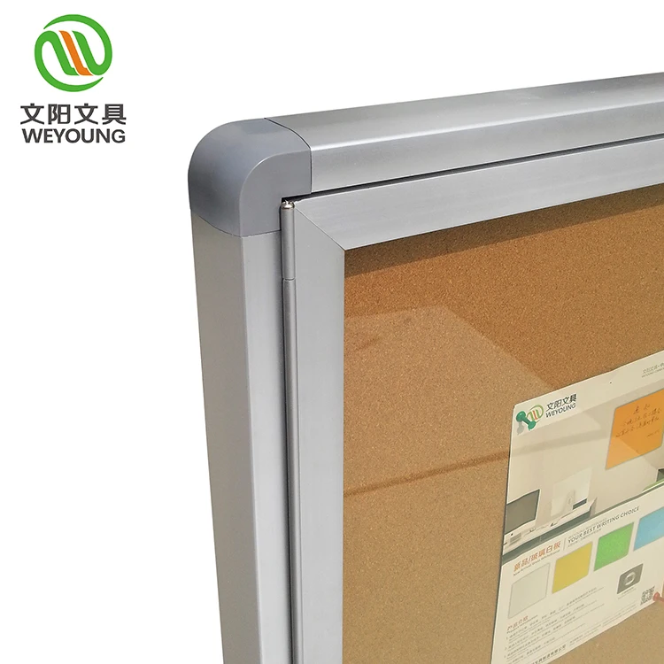 Customized Aluminum Frame Wall Decorative Wooden Cork Pin Notice Bulletin Board