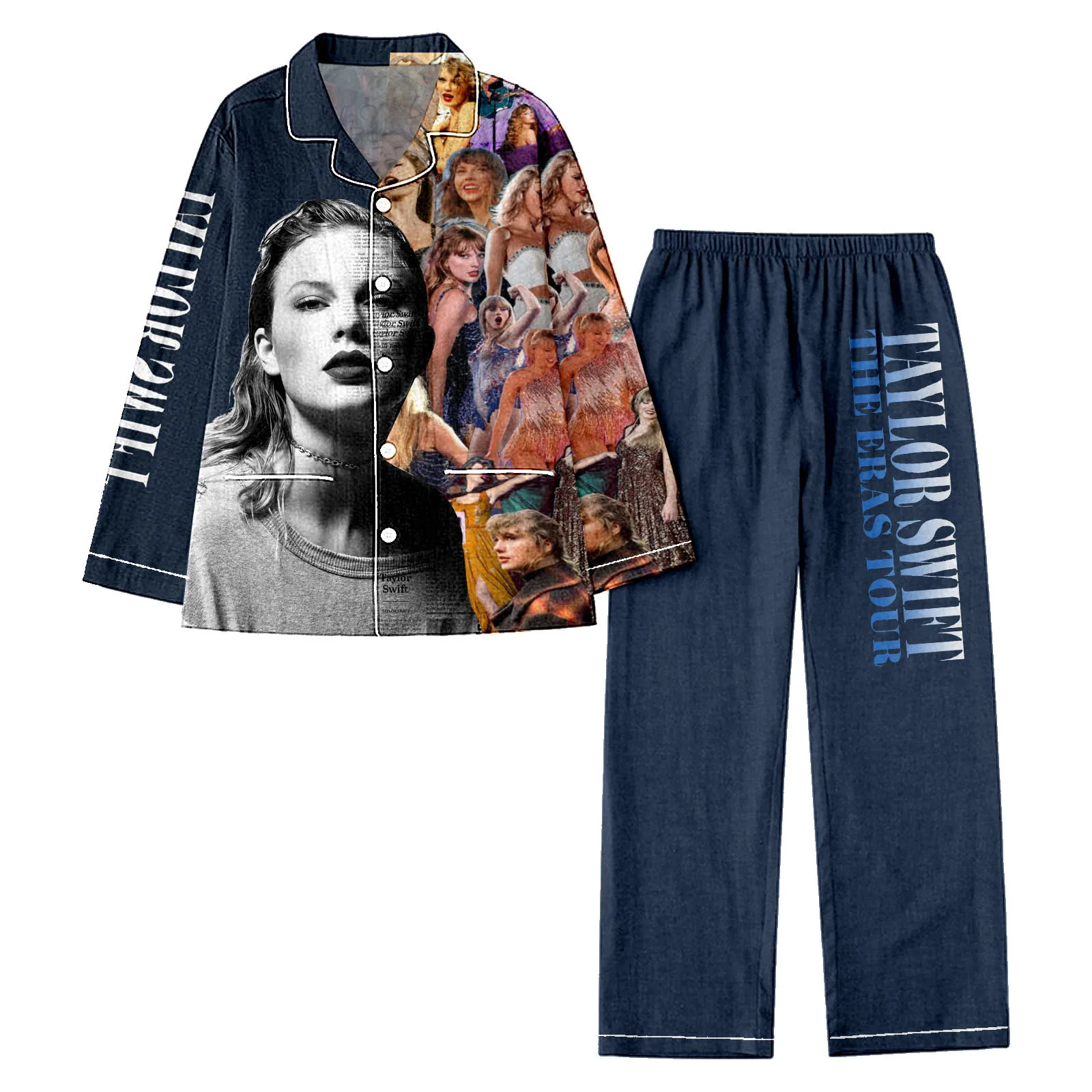 Women taylors swift Custom Summer Woman Luxury P Cami Shirt Button Short 2 piece Silk Satin Sleepwear Pajamas Sets For Women