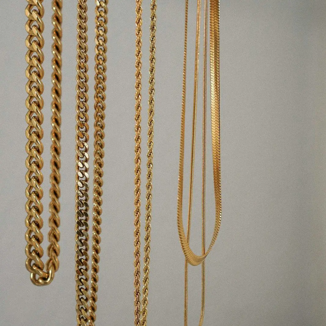 Chunky Twisted Miani Cuban Chain Chocker 18K Gold PVD Plated Stainless Steel Necklace Snake Rope Chain For Women Hip Pop
