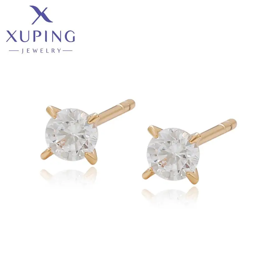 X000757119 XUPING ювелирные изделия по Заводской Цене 18K позолоченные медные серьги Модные женские ювелирные изделия серьги-гвоздики