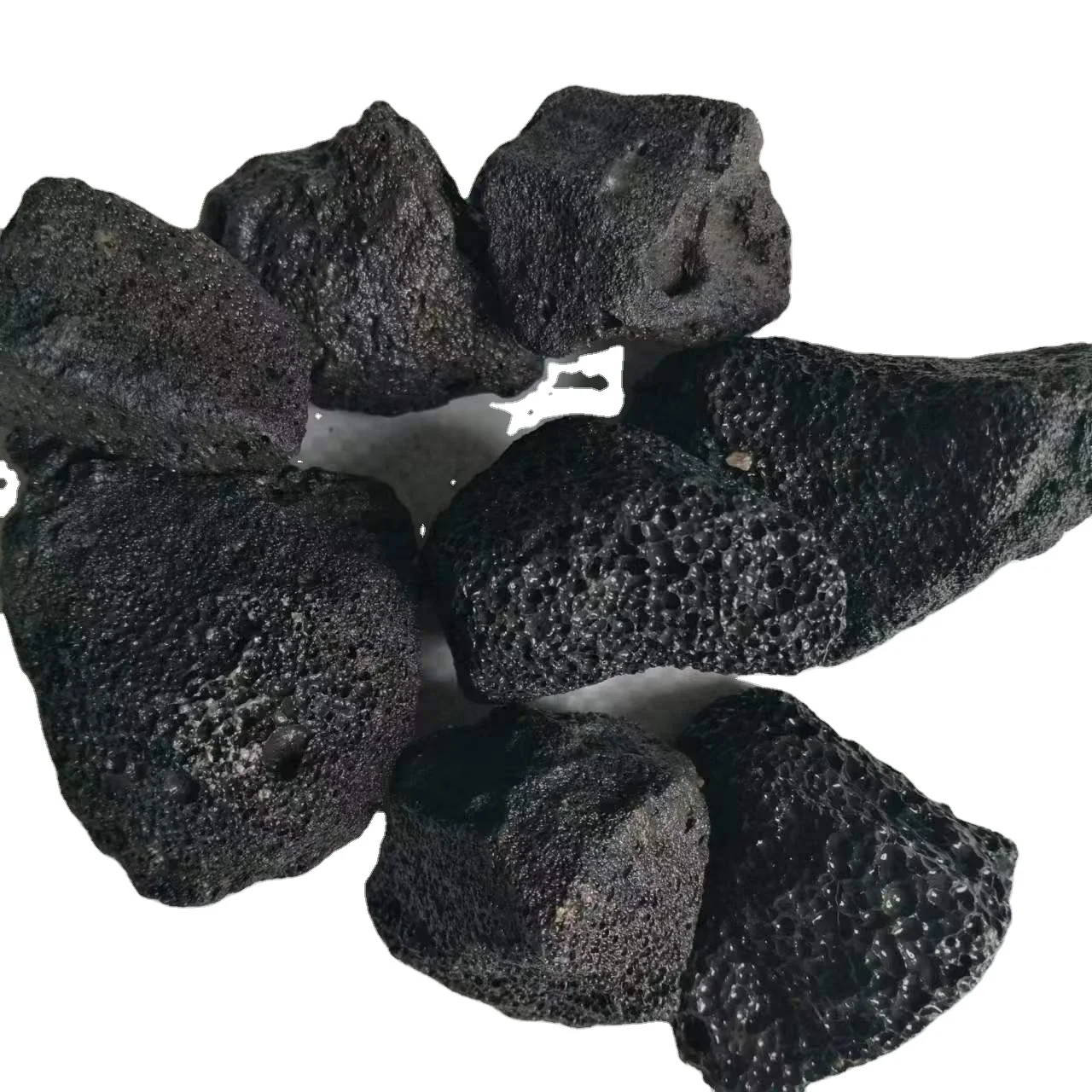 Irregular shape pumice basalt volcanic landscape rocks crushed lava rock black lava stone for gardening