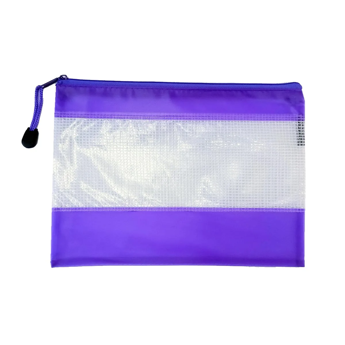 Kuoda wholesale  Transparent pvc mesh pencil case a4 zip lock document bag file  office school supplies stationery bag