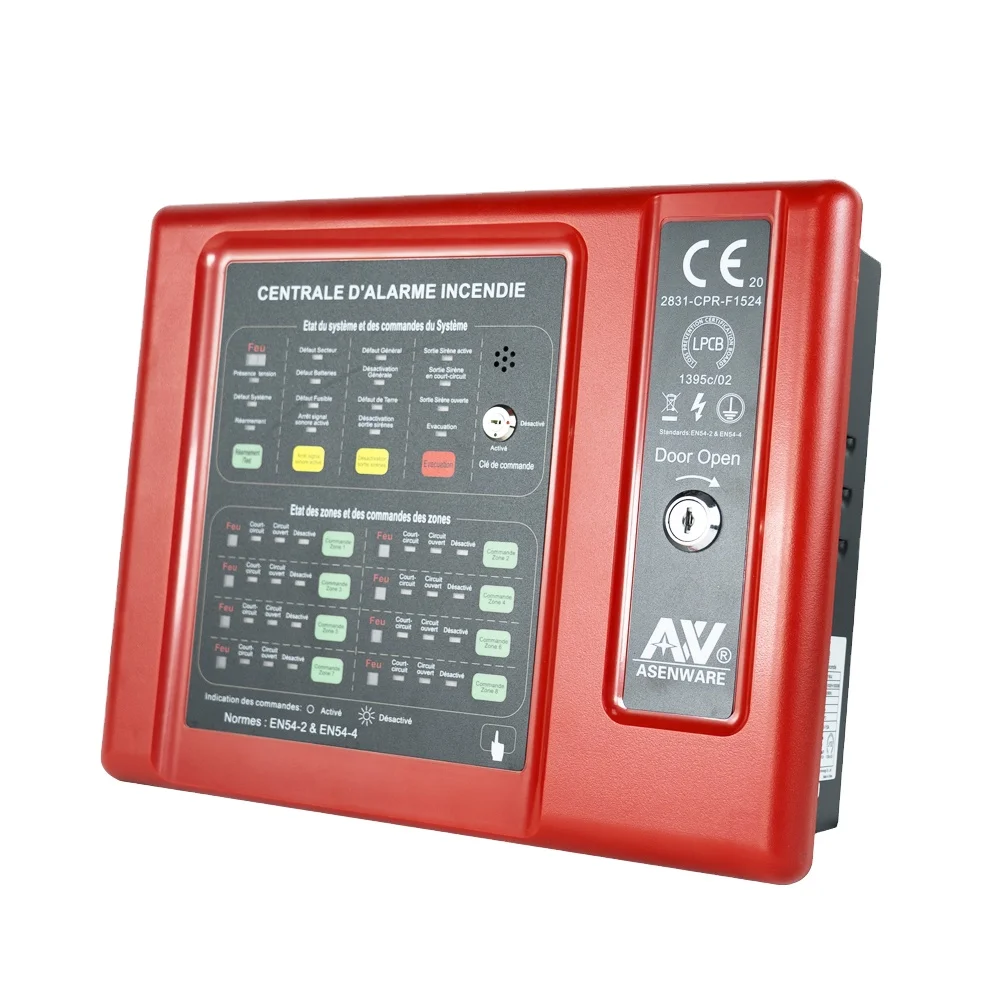 Asenware fire panel 6 zone  conventional system