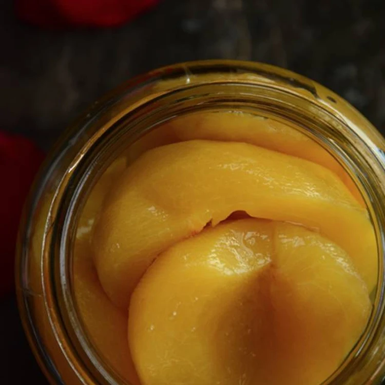 
canned yellow peach half in syrup 820g 