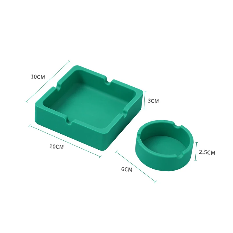 Портативная термостойкая силиконовая пепельница для сигар с логотипом на заказ, безопасная, небьющаяся, гибкая, не горючая, пепельница для сигарет из силикона