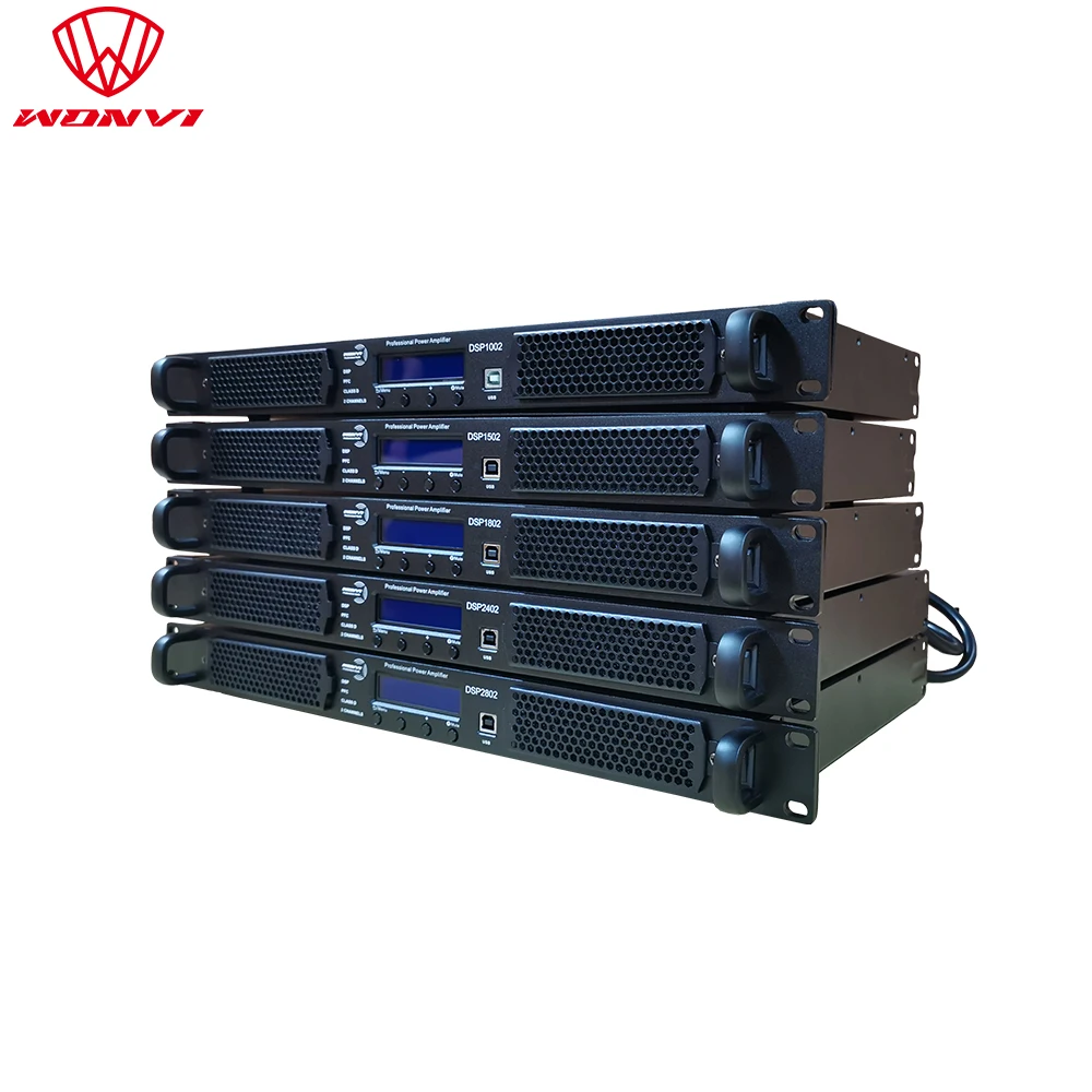 DSP2402 1U 2 Channel 2*2400W High Power PA Digital DSP Amplifier