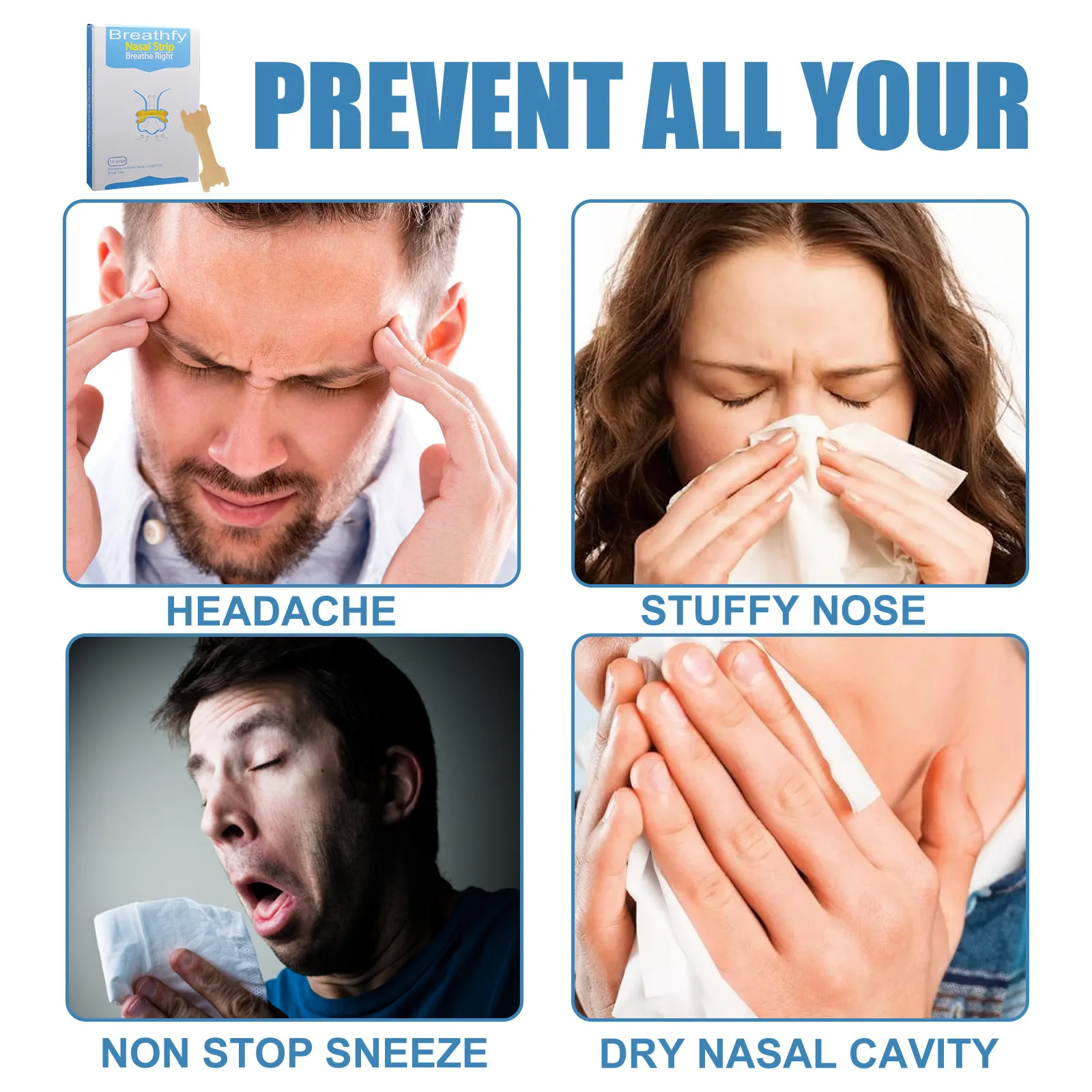 Sleep breathing nose transparent breathing strip, safe and portable elastic nose patch