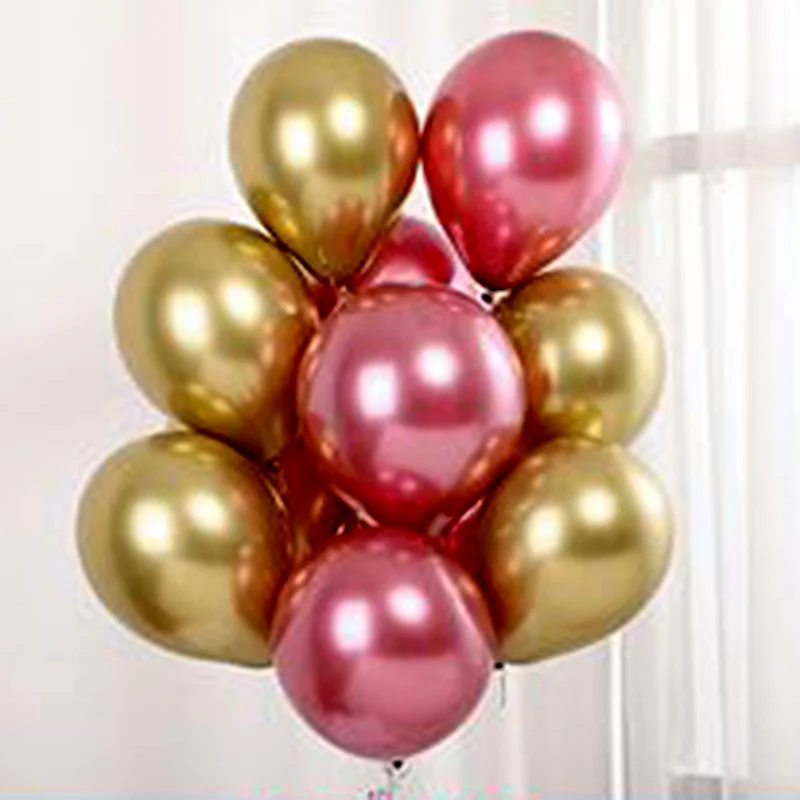 12 inch Colorful Metallic Helium Latex Wedding Decoration Chrome Balloon